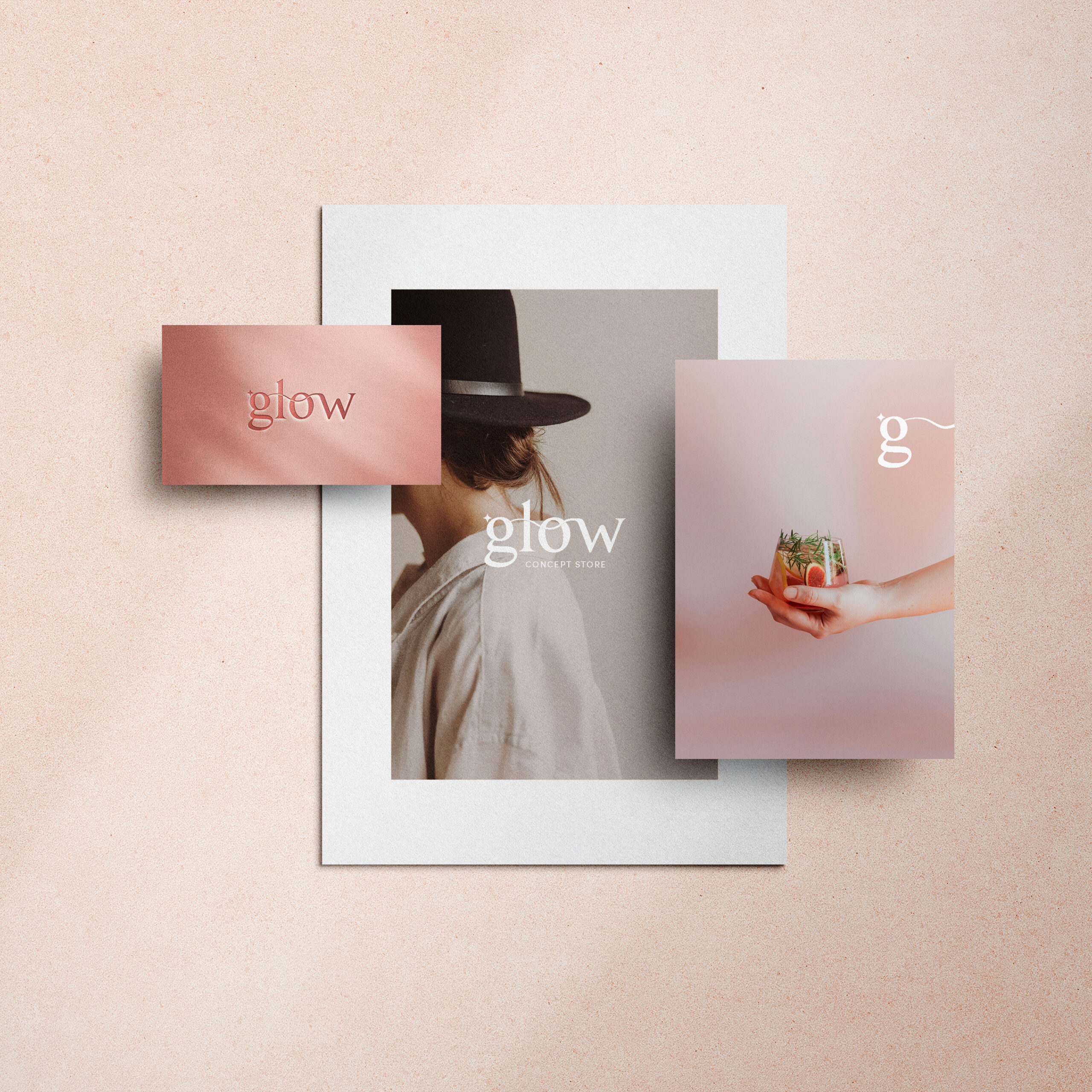 Identité visuelle pour le concept store Glow à Ecully
